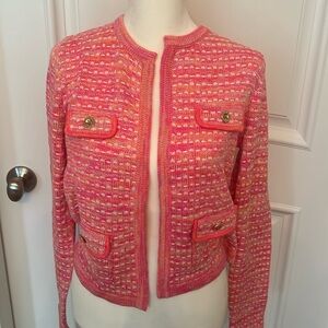 Lilly Pulitzer Kienna Cardigan                  Aura Pink Metallic. NWT